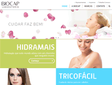 Tablet Screenshot of biocap.com.br